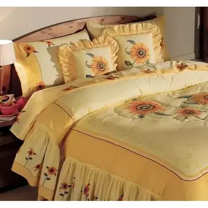 Edredón Doble con Diseño de Girasoles, Tamaño Matrimonial, Bordado Clásico, Ropa de Cama para el Hogar, Uso en Todas las Estaciones - Product Image 6