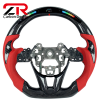 Accessoires de voiture pour Mazda CX3 CX5 RX8 RX7 Speed 3/6 CX30 Volant sport personnalisé en fibre de carbone sergé avec LED améliorées pour affichage du régime moteur