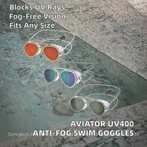 Nouvelles <span class=keywords><strong>lunettes</strong></span> <span class=keywords><strong>de</strong></span> <span class=keywords><strong>natation</strong></span> Dake réglables <span class=keywords><strong>de</strong></span> style aviateur UV400 en silicone avec verres rouges/verts/bleus, couverture complète anti-buée - Product Image 2