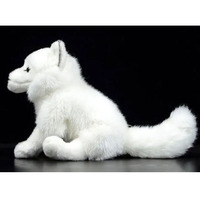 Vente en gros A692 ASTM CPC poupée en peluche de renard à fourrure ornements d'animaux arctiques cadeau pour enfants personnalisé OEM ODM fausse peluche de renard blanc