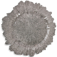 Assiettes à dîner modernes écologiques de luxe avec chargeur en or pour la décoration de table de mariage, de vacances et de fête de Noël