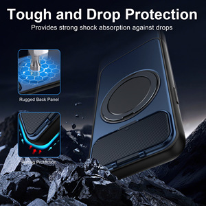 เคส <span class=keywords><strong>iPhone</strong></span> 16e 2026 <span class=keywords><strong>iPhone</strong></span> 17e 17promax แบบมีวงแหวนแม่เหล็กหมุนได้ พร้อมฝาปิดกล้อง เคสโทรศัพท์พรีเมียม - Product Image 3