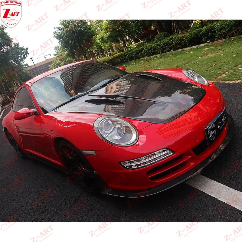 Z-ART 2005-2009 asli Tempus serat karbon aerodinamis body kit Untuk 911 fiber glass retrofit body kit untuk Porsche 997 997.1