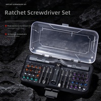 Jeu de tournevis à cliquet de précision 39-en-1, outils de réparation manuels multifonctionnels en acier pour la maison