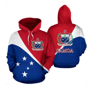 Samoa nazionale bandiera della felpa con cerniera personalizzato europeo americano nuova cerniera con cappuccio manica lunga Samoa bandiera nazionale 3D stampato Top - Product Image 2