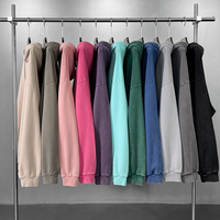 Sweat à capuche unisexe oversize en coton polyester uni, épais, personnalisable pour l'hiver