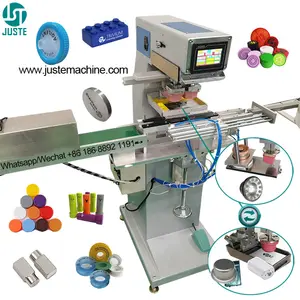 Custom Pad Printer Malaysia Hand Held Pad Printing Machine With Vibratory Disk Feeder For Insole Dinning Table Mat Pad Faience