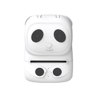 Printer Mini portabel 58mm desain Panda, Printer seluler nirkabel dapat dicetak Label foto saku portabel Printer termal Mini