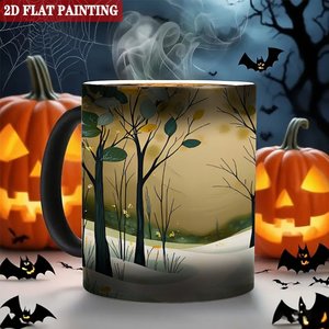 Travel Luggage Carry On <b>Magic</b> Cup Frosted Black 11oz Ceramic Heat Color Changing Tea Mug - Product Image 6