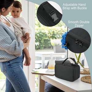 กระเป๋าเก็บของทนทานสำหรับอุปกรณ์ดูดเสมหะ กระเป๋าพกพาสำหรับชุดไลฟ์วัคพร้อมสายคล้องมือปรับได้ - Product Image 4