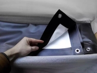 Écran de projection pliable HEYU HD de 72 à 500 pouces en PVC blanc pour la publicité extérieure, écran pliable rapide en tissu sans cadre