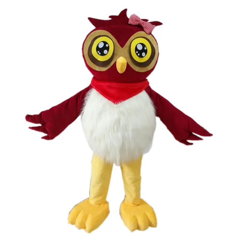 Fur owl mascot costume/animal mascot costume