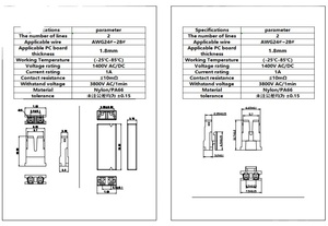 3.5mm pitch Connector BH <b>with</b> <b>lock</b> Plug Housing+Receptacle Housing Male/Female Wire <b>Cable</b> Pin Header housing JST connector - Product Image 2
