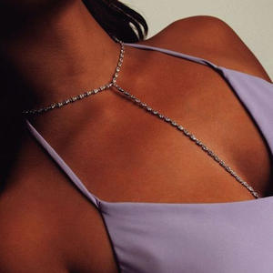 שרשרת קולר טרנדי קיץ לבן שרשרת קולר לנשים זהב כסף צבע כסף שרשרת כסף סקסי ליום השנה - Product Image 3