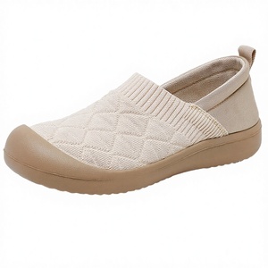 New Summer Women's Slip on Old Beijing Mesh <b>Shoes</b> Breathable Lightweight Flat <b>Soft</b> Sole Comfortable Versatile Mothers - Product Image 2