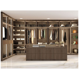 SYBELL Système d'étagères de placard en bois en forme de U avec finition en mélamine, placard walk-in, garde-manger walk-in, placards pour la chambre - Product Image 6