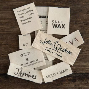 ป้ายเสื้อผ้าป้ายผ้าทออุปกรณ์เสริมออกแบบโลโก้<span class=keywords><strong>ได้</strong></span>ตามต้องการ - Product Image 4