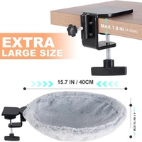 Lit de bureau pour chat - 180 °   Lit rotatif en fourrure de lapin douce et confortable, mobilier de nid d'oiseau pour chats d'intérieur, idéal pour bureaux et tables de jeu