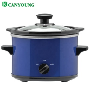 Kitchen Appliances Germany Standard ETL Electric <strong>Red</strong> color Crock ceramic pot 1.5L Round Manual Mini <strong>Slow</strong> <strong>Cooker</strong> - Product Image 3