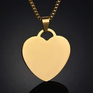 Etichette con LOGO personalizzate in acciaio inossidabile modelli esplosivi all'ingrosso di alta qualità etichette con <span class=keywords><strong>cuore</strong></span> d'oro - Product Image 3