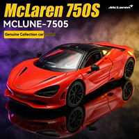 Modelo de Coche McLaren765s Oficialmente Autorizado, Escala 1:18, Modelo de Aleación, Simulación de Coche, Colección de Modelos de Metal, Juguete de Metal, Vehículo de Exhibición