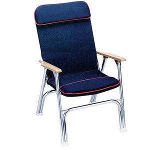 Prix d'usine Accessoires pour bateaux Chaise pliante en toile avec tube en aluminium de couleur bleue - Product Image 3