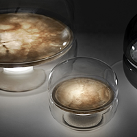 Lampe de table moderne espagnole de luxe en verre d'albâtre, lampe de bureau en marbre à intensité variable pour chambre à coucher hôtel villa salon alimentation secteur