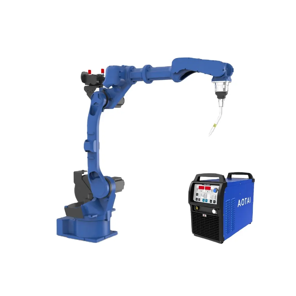 Robot de soldadura automática, brazo con juego de soldador para soldadura, 6 ejes, precio al por mayor de fábrica