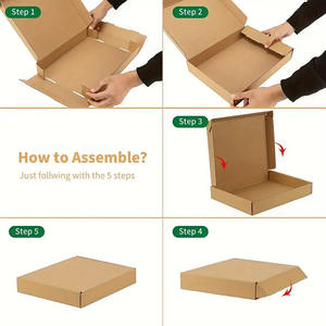 Caja de Embalaje de Cartón Corrugado de Papel Kraft con Logotipo Personalizado, Reciclable, para Cosméticos, Zapatos, Regalos, Caja de Envío Tipo Avión - Product Image 4