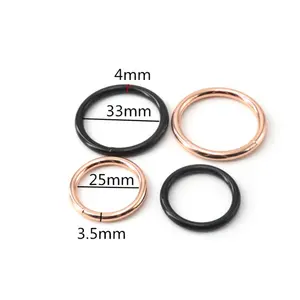 Factory Custom Metall O Ring Zink legierung Runde Ring Kreis Linie für Handtasche