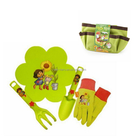 6 pièces cadeau enfant sable plage ensemble d'outils jouet coloré enfants jardin sac truelle râteau fourchette seau pulvérisateur enfant jardinage outils Kit