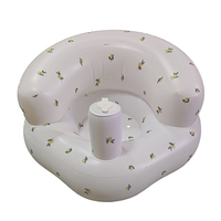 Siège de sol gonflable portable pour bébé, motif mignon, chaise d'apprentissage de la position assise pour nourrisson, pour le bain, l'alimentation, les jeux intérieurs et extérieurs, en PVC