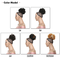Tomo — Extensions capillaires synthétiques, Postiche Chignon court, Dreadlocks Afro bouffantes à cordon de serrage, Faux Locs à Clip