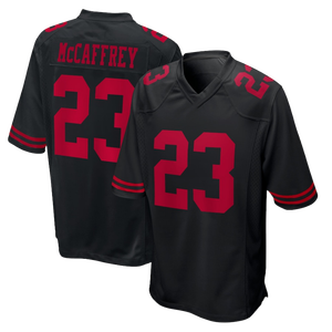 Venta al por Mayor de Camisetas y Pantalones Cortos de Fútbol Americano de Alta Calidad 2024 con los Números 13 Brock Purdy, 23 Christian McCaffrey y 97 Nick Bosa en Negro - Product Image 4