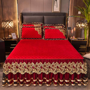 Couvre-lit en velours, une pièce, en coton laminé, cristal épais, type jupe de lit, housse de lit antidérapante, 1.8m 2.0m - Product Image 2