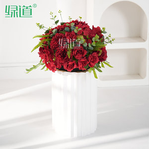 Arreglo Floral Artificial Greenway, Ramo de Rosas Rojas para Entrega a Domicilio, Ceremonias y Accesorios para Fotos - Product Image 3