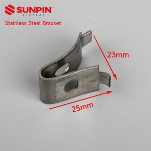 Canal droit de chromage de supermarché pour supports suspendus Affichage de rayonnage de colonne AA à trou transversal unique sur le mur - Product Image 5