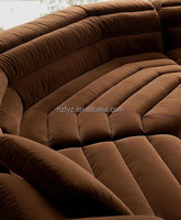Fangyuzheng personnalisé meubles de maison flotteur salon canapé velours tissu sectionnel en couleur marron