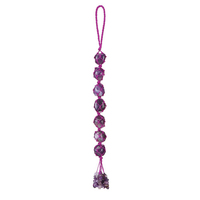 Pendentif de voiture en améthyste naturelle et quartz rose, pierres semi-précieuses polies, artisanat en cristal Chakra DIY pour décoration et cadeau