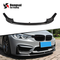 Lèvre avant en fibre de carbone préimprégnée style MP avec kit de séparateurs inférieurs pour BMW M3 F80 M4 F82 F83 2014-2020