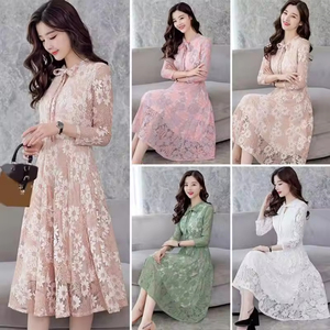 Elegant Women's Cotton Dress Floral Print Woven Summer Formal Vintage Boho Style <strong>Plus</strong> <strong>Size</strong> (XL) Natural Beach Casual Dresses - Product Image 5