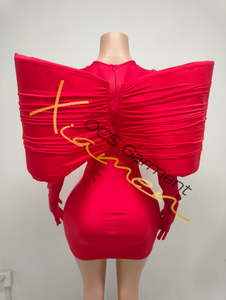 Ocstrade Fashion Design <span class=keywords><strong>Robe</strong></span> <span class=keywords><strong>de</strong></span> <span class=keywords><strong>cocktail</strong></span> sexy pour femme Mini <span class=keywords><strong>robe</strong></span> <span class=keywords><strong>de</strong></span> <span class=keywords><strong>cocktail</strong></span> moulante en maille à grandes manches 3D avec gants - Product Image 5