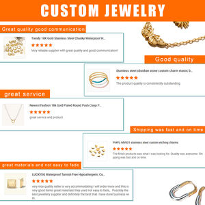 Fabricants de Bijoux LUCKYDG OEM ODM Vente en Gros Bijoux Personnalisés Tendance et Raffinés Colliers Boucles d'Oreilles Bagues Bracelets pour Femme et Homme - Product Image 2