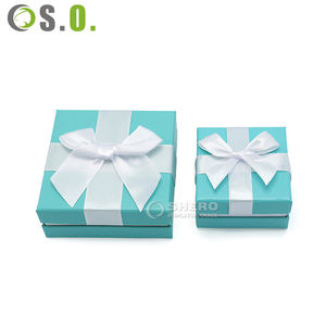 Caja de Regalo de Boda de Papel Imitación Cuero Blanca al por Mayor, Caja de Joyería Personalizada con Lazo - Product Image 6