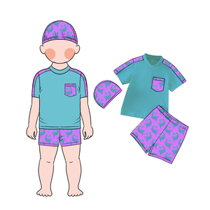 <span class=keywords><strong>Maillot</strong></span> <span class=keywords><strong>de</strong></span> <span class=keywords><strong>bain</strong></span> pour bébé garçon Little Glow Kid en gros avec bonnet <span class=keywords><strong>de</strong></span> <span class=keywords><strong>bain</strong></span> inclus, en tissu résistant à la décoloration et durable, idéal pour l'apprentissage <span class=keywords><strong>de</strong></span> la natation des enfants - Product Image 6