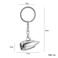 À la mode nouveau métal 3D Aviation avion moteur modèle porte-clés Mini Jet moteur porte-clés avec sérigraphie