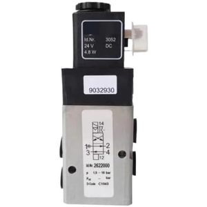 Vanne à clapet souple KeyayeYa Pilot 2622200 24 V CC 4,8 W compatible air, vanne de commande pneumatique à montage sur panneau, à raccord cannelé - Product Image 1