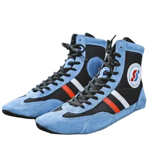 Sıcak satış yeni özel isim marka yüksek kaliteli hafif boks ayakkabıları güreş boks ayakkabıları erkekler için güreş ayakkabısı