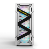 Boîtier PC AntarcChill Fashion Mid Tower avec panneau en maille, boîtier ATX avec panneau frontal en maille pour un flux d'air élevé, boîtier tendance avec 8 positions pour ventilateurs