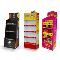 Présentoirs de Comptoir et de Sol Pliables, Recyclables et Personnalisables, Hauteur Réglable, Montage Facile pour l'Exposition Alimentaire